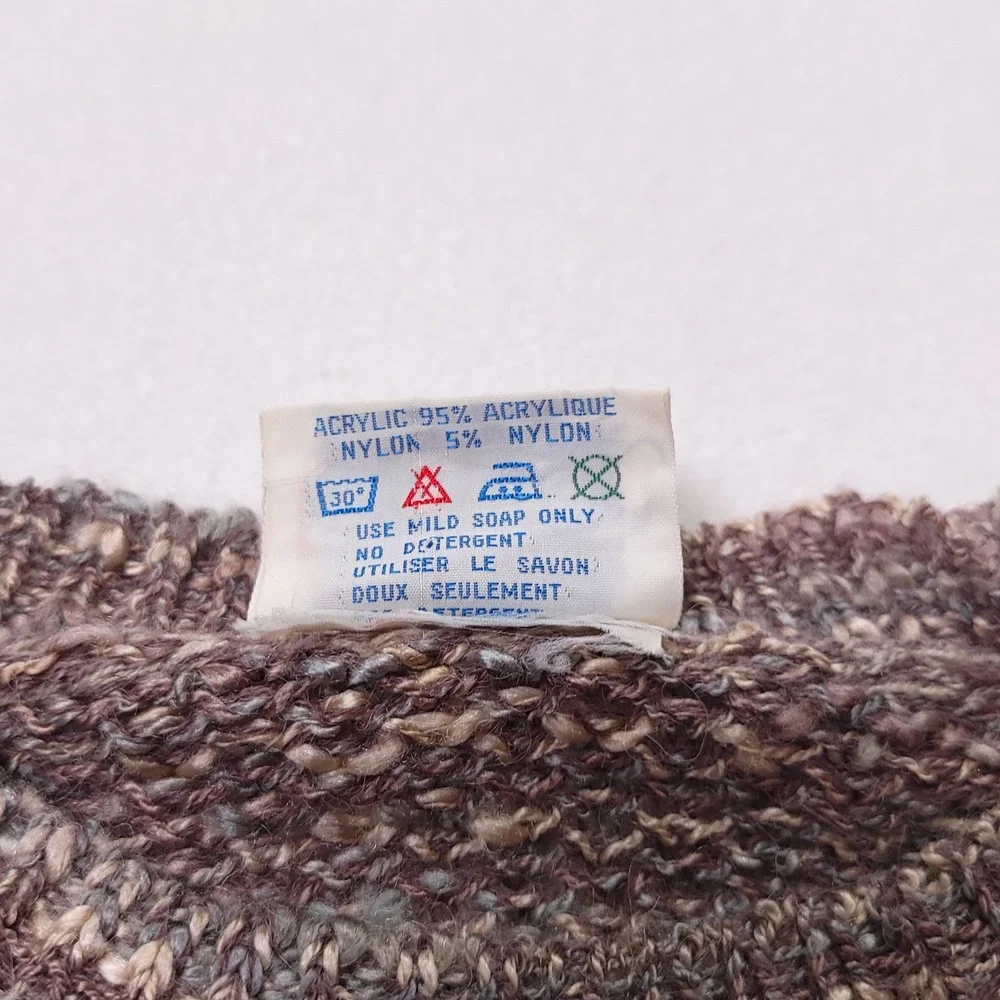 Sorrento Knits‎ for Fairweather Vintage Marled Purple Crewneck Sweater Large